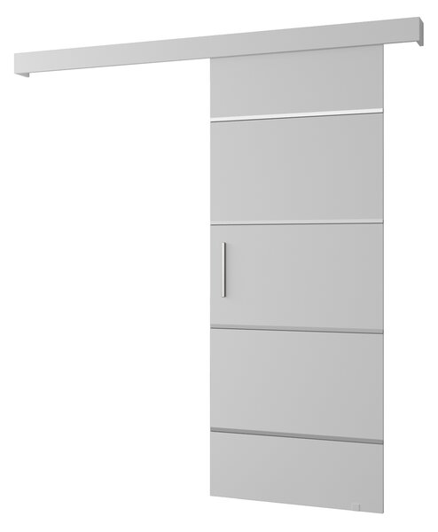 Klizna vrata 90 cm Sharlene IV (bijela mat + bijela mat + srebrna)