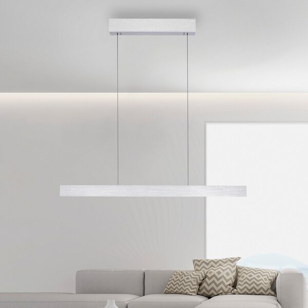 PURE E-Motion LED viseća svjetiljka, dijamant, CCT, prigušiva, Sivo, Dnevni boravak/blagovaonica, Metal