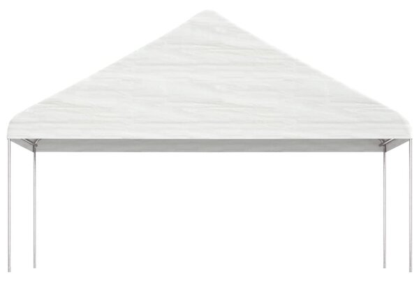 Sjenica s krovom bijela 5,88 x 2,23 x 3,75 m polietilen - Bijela / 5.88 x 2.23 x 3.75 m
