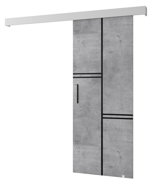 Zondo Klizna vrata 90 cm Sharlene VIII (beton + bijela mat + crna). 1043922