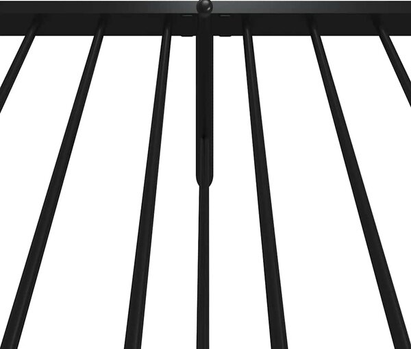 Metalni okvir kreveta uzglavlje i podnožje crni 100x190 cm - Crna / 100 x 190 cm