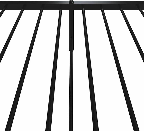 Metalni okvir kreveta uzglavlje i podnožje crni 90x190 cm - Crna / 90 x 190 cm
