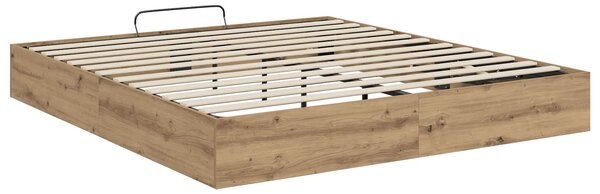Otomanski krevet Umjetnička hrastovina 203 x 160 x 25 cm - Smeđa / 203 x 160 x 25 cm