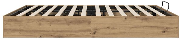 Otomanski krevet Umjetnička hrastovina 203 x 160 x 25 cm - Smeđa / 203 x 160 x 25 cm