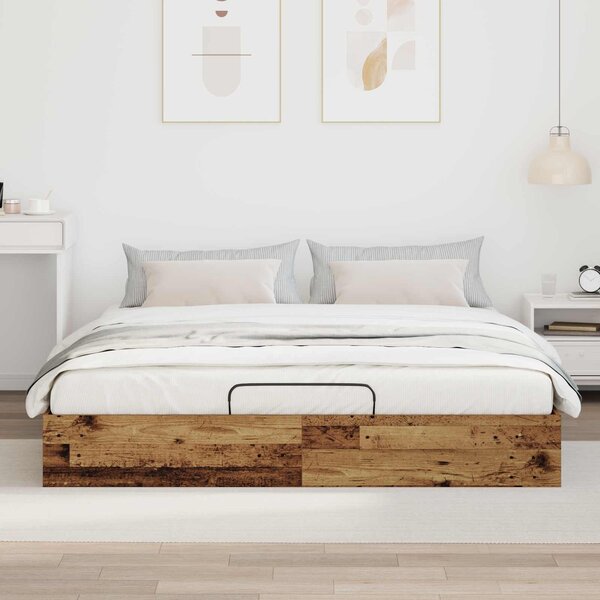 Otomanski krevet s pohranom Staro drvo 203 x 180 x 25 cm - Smeđa / 203 x 180 x 25 cm