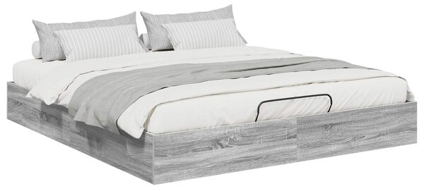 Otomanski krevet s pohranom Sivi Sonoma 203 x 160 x 25 cm - Siva / 203 x 160 x 25 cm