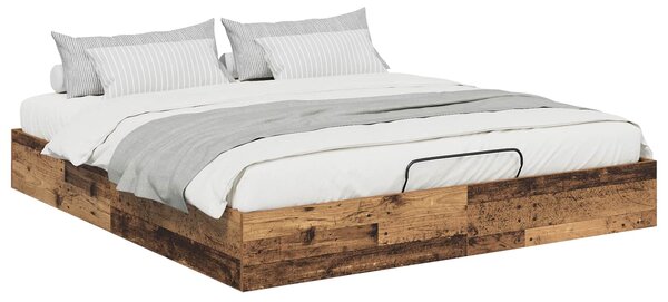 Otomanski krevet s pohranom Staro drvo 203 x 180 x 25 cm - Smeđa / 203 x 180 x 25 cm