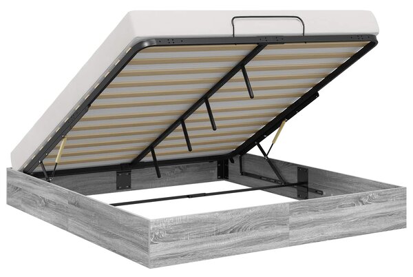 Otomanski krevet s pohranom Sivi Sonoma 203 x 160 x 25 cm - Siva / 203 x 160 x 25 cm
