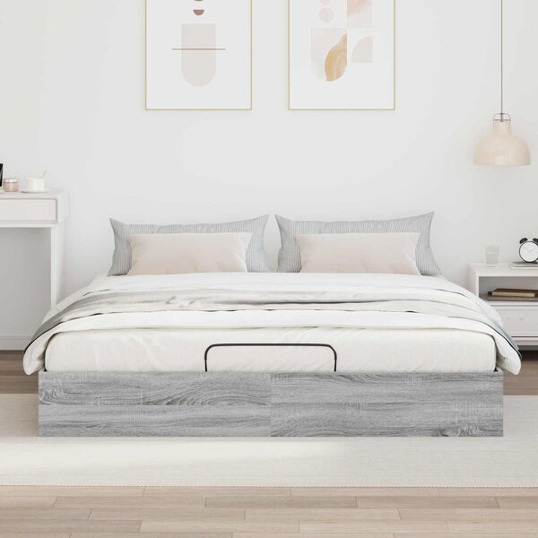 Otomanski krevet s pohranom Sivi Sonoma 203 x 160 x 25 cm - Siva / 203 x 160 x 25 cm