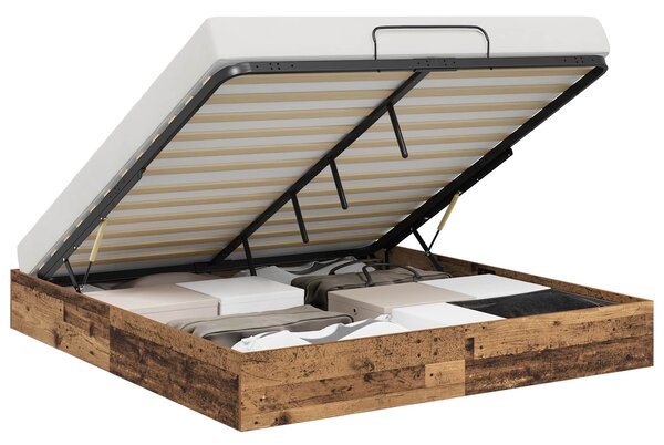 Otomanski krevet s pohranom Staro drvo 203 x 180 x 25 cm - Smeđa / 203 x 180 x 25 cm