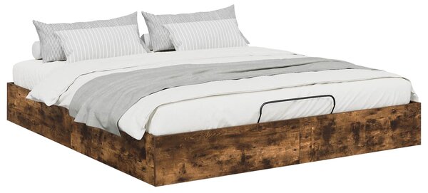 Otomanski krevet s pohranom Dimljeni Hrast 203 x 160 x 25 cm - Smeđa / 203 x 160 x 25 cm