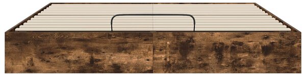 Otomanski krevet s pohranom Dimljeni Hrast 203 x 160 x 25 cm - Smeđa / 203 x 160 x 25 cm