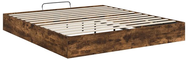 Otomanski krevet s pohranom Dimljeni Hrast 203 x 160 x 25 cm - Smeđa / 203 x 160 x 25 cm