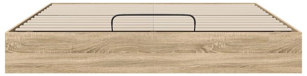 Otomanski krevet s pohranom Sonoma hrast 203 x 160 x 25 cm - Smeđa / 203 x 160 x 25 cm