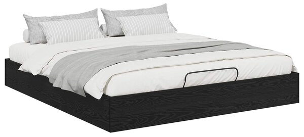Otomanski krevet s pohranom Crni Hrast 203 x 160 x 25 cm - Crna / 203 x 160 x 25 cm