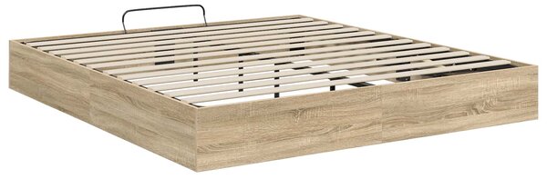 Otomanski krevet s pohranom Sonoma hrast 203 x 160 x 25 cm - Smeđa / 203 x 160 x 25 cm