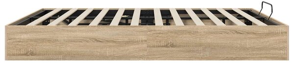 Otomanski krevet s pohranom Sonoma hrast 203 x 160 x 25 cm - Smeđa / 203 x 160 x 25 cm