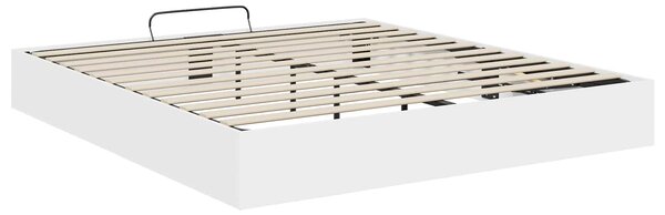 Otomanski krevet Bijeli 203 x 160 x 25 cm Konstrukcijsko drvo - Bijela / 203 x 160 x 25 cm