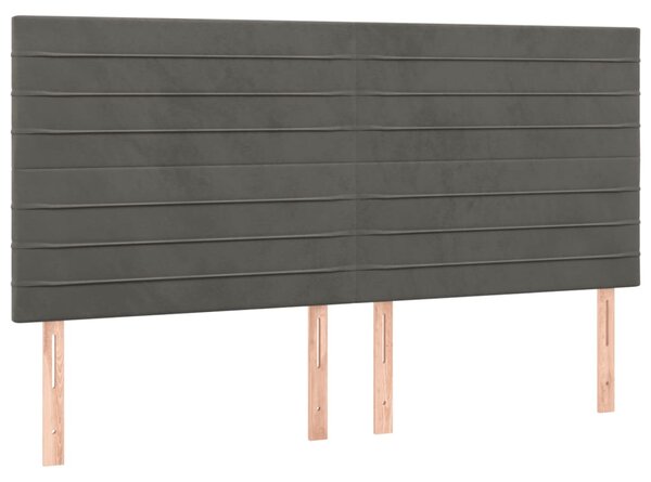 Okvir kreveta bez madraca tamnosivi 140 x 200 cm baršunasti - Siva / 140 x 200 cm