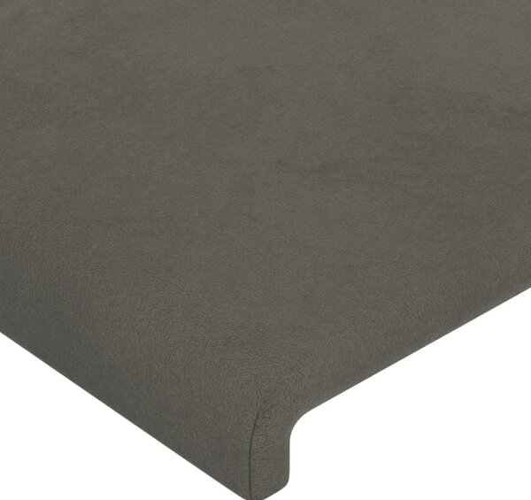 Okvir kreveta bez madraca tamnosivi 100x200 cm baršunasti - Siva / 100 x 200 cm