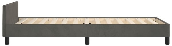 Okvir kreveta bez madraca tamnosivi 100x200 cm baršunasti - Siva / 100 x 200 cm