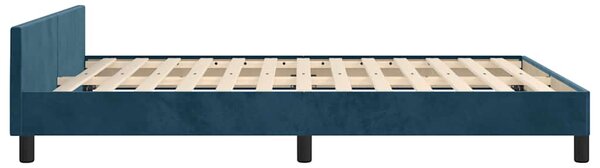 Okvir kreveta bez madraca tamnoplavi 140 x 200 cm baršunasti - Plava / 140 x 200 cm