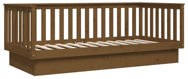 Dnevni krevet boja meda 100x200 cm od masivne borovine - Smeđa / 100 x 200 cm