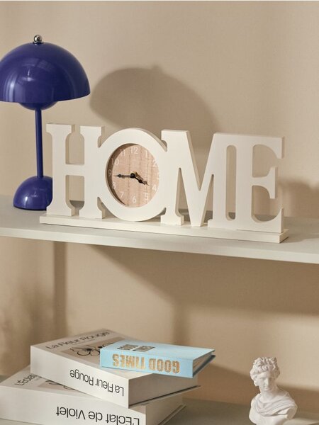 Sinsay - Dekorativni sat u obliku natpisa HOME