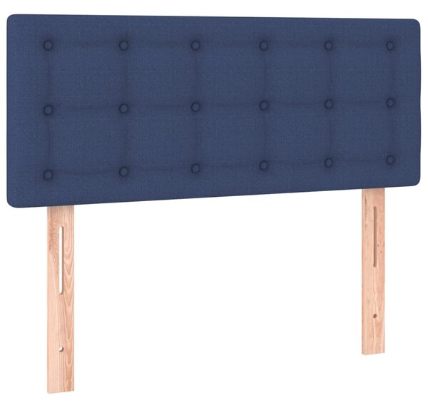 Krevet box spring s madracem LED plavi 120 x 200 cm od tkanine - Plava / 120 x 200 cm