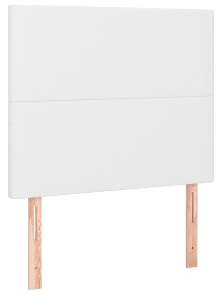 Krevet s oprugama i madracem bijeli 120x200 cm od umjetne kože - Bijela / 120 x 200 cm