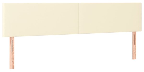 Krevet s oprugama i madracem krem 160x200 cm od umjetne kože - Krema / 160 x 200 cm