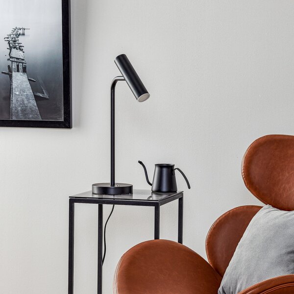Schöner Wohnen Stina LED stolna lampa, crna, prigušiva, Crno, Dnevni boravak/blagovaonica, Metal