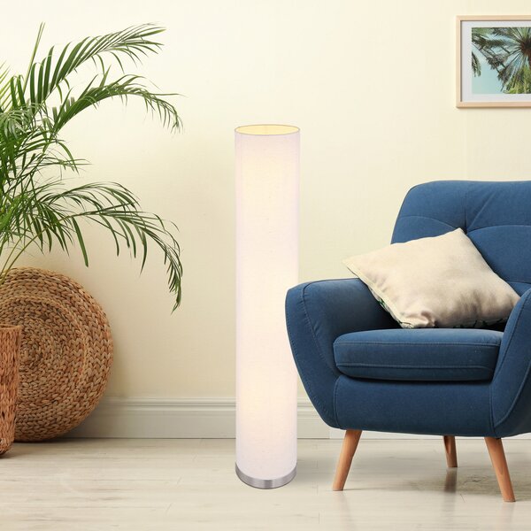 Globo Podna lampa Ava, tekstilno sjenilo boje pijeska, Bež, Dnevni boravak/blagovaonica, Tkanina / tekstil