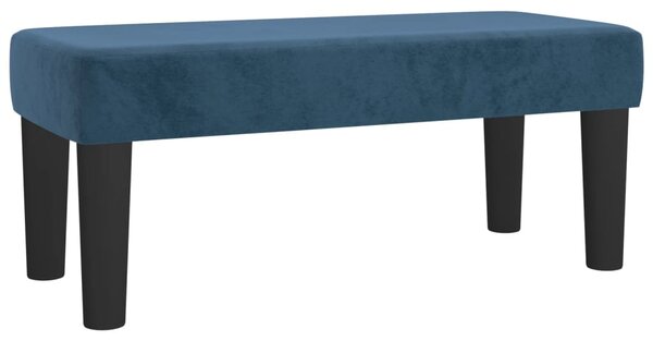 Box spring krevet s madracem tamnoplavi 80 x 200 cm baršunasti - Plava / 80 x 200 cm