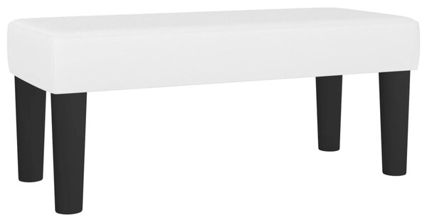 Krevet s oprugama i madracem bijeli 90 x 200 cm od umjetne kože - Bijela / 90 x 200 cm