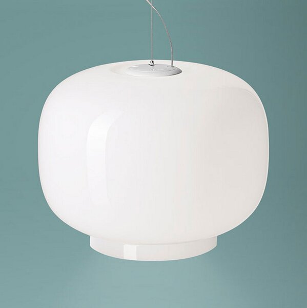 Foscarini Chouchin Bianco 1 visilica E27 LED, prigušiva, Bijela, Kuhinja, Staklo