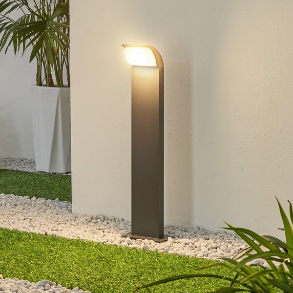 Lucande LED podno svjetlo Tinna, 60 cm, antracit, IP65, Crno, Aluminij