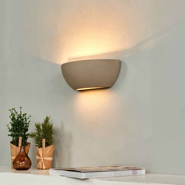 Lindby Renata zidna svjetiljka od betona, prigušiva, Sivo, Područje hodnika, Beton
