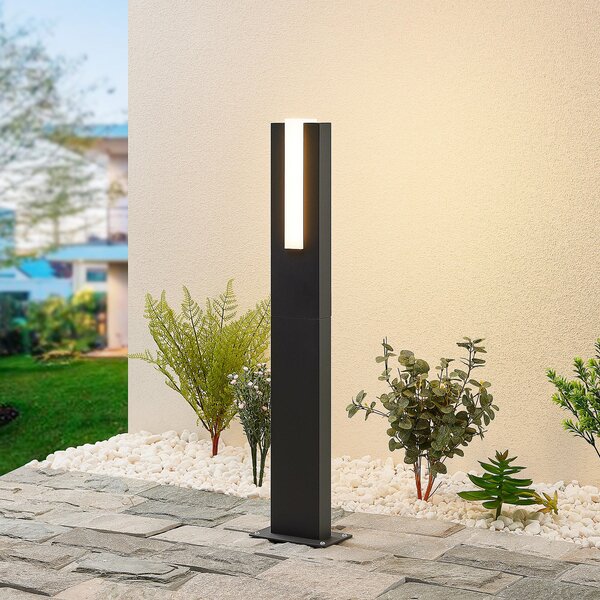 Lucande LED putna svjetiljka Virgalia, 65 cm, IP65, antracit, Crno, Aluminij