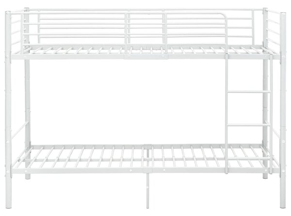 Krevet na kat bijeli metalni 90 x 200 cm - Bijela / N/A