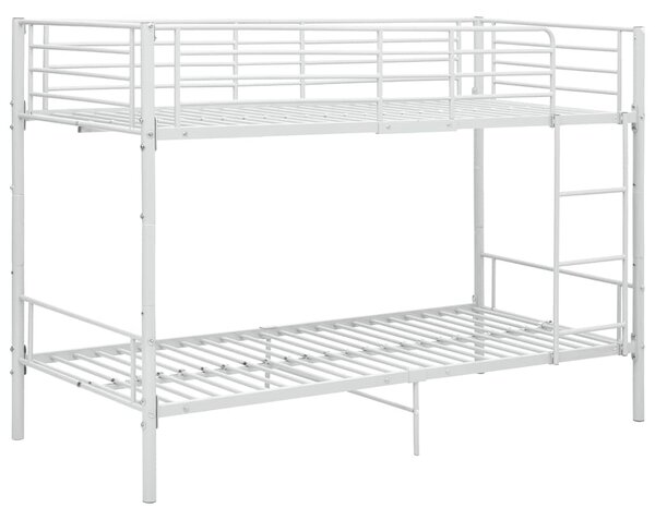 Krevet na kat bijeli metalni 90 x 200 cm - Bijela / N/A