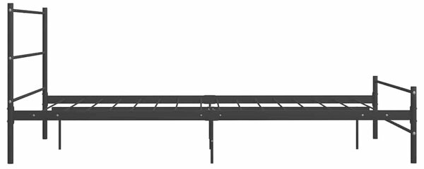 Okvir kreveta s uzglavljem bez madraca crni metalni 140x200 cm - Crna / 140 x 200 cm