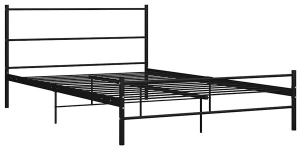 Okvir kreveta s uzglavljem bez madraca crni metalni 140x200 cm - Crna / 140 x 200 cm