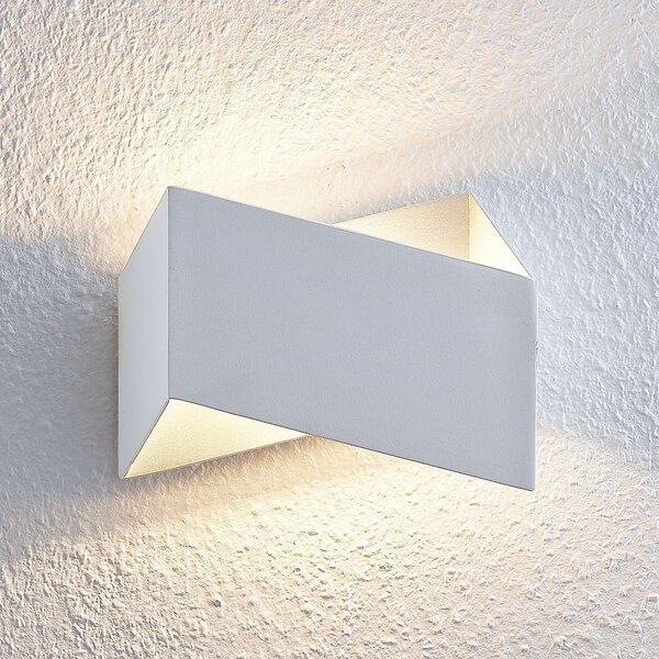 Arcchio Zidna lampa Archio Assona, bijelo-srebrna, prigušiva, Bijela, Dnevni boravak/blagovaonica, Metal
