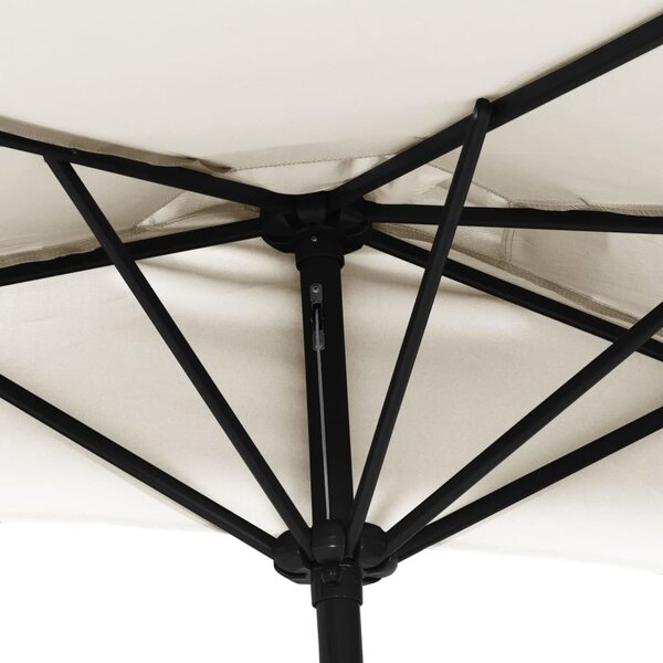 Balkonski suncobran s aluminijskom šipkom 270x144 cm - Bež / N/A