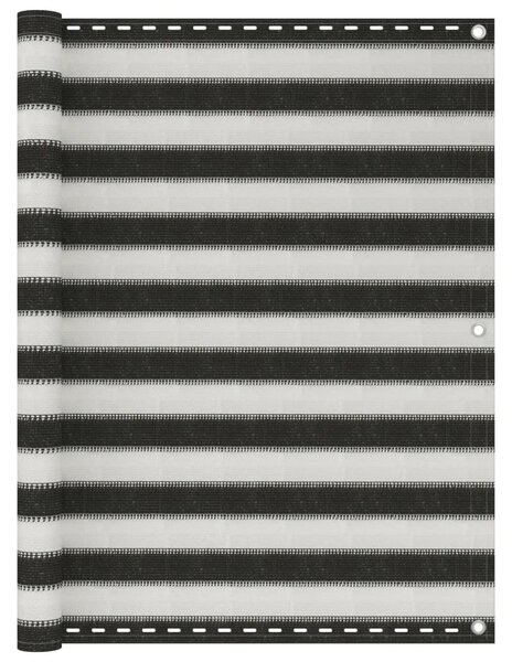 Balkonski zastor HDPE 120 x 400 cm antracit i bijeli - Antracitno siva / 120 x 400 cm