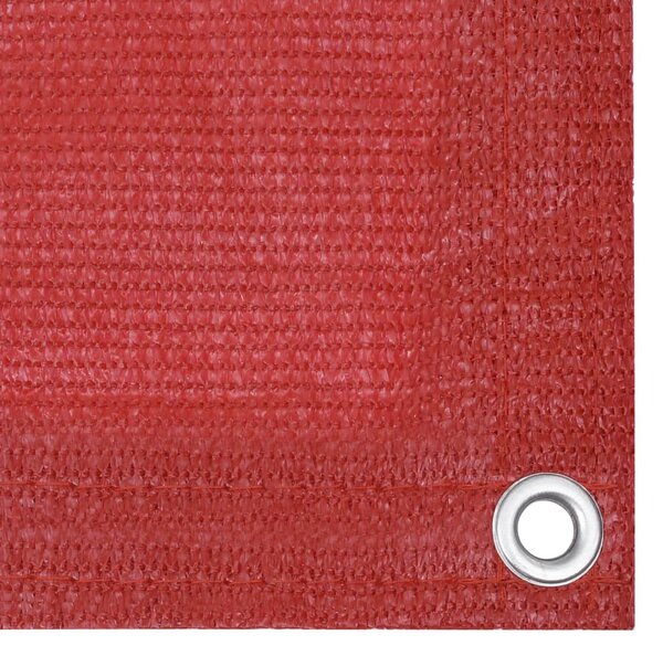 Balkonski zastor crveni 75 x 600 cm HDPE - Crvena / 75 x 600 cm