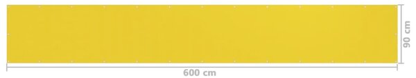 Balkonski zastor žuti 90 x 600 cm HDPE - Žuta / 90 x 600 cm