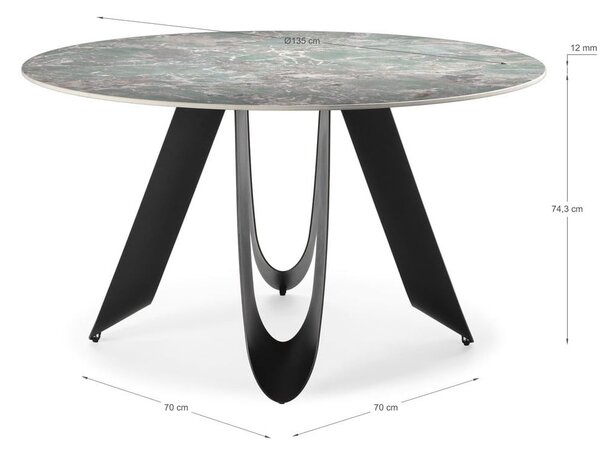 Okrugli blagovaonski stol ø 135 cm Aila – Marckeric