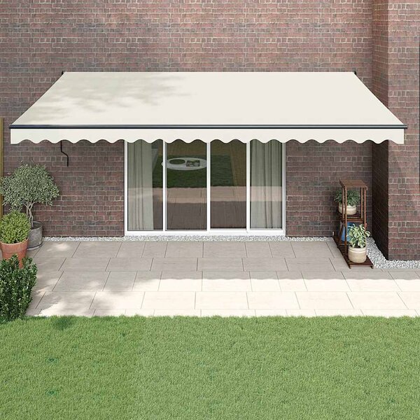 Automatska tenda na uvlačenje krem 5 x 3 m - Krema / 5 x 3 m